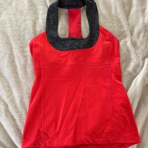 lululemon athletica Red Tank Top with Black Trim